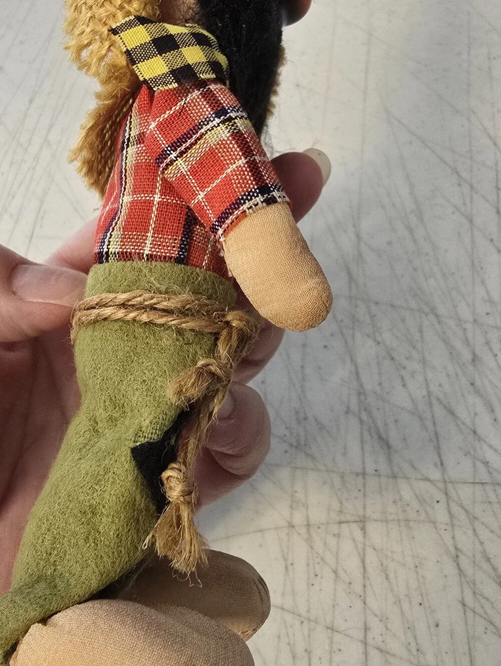 Vintage Jerry Elsner Co. Multi-Colored Bearded Hillbilly straw hat Doll Japan